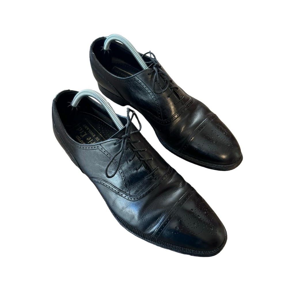 *Men’s Barrie LTD Made In England 11.5 Black Leather Wingtips Oxfords/Derbys